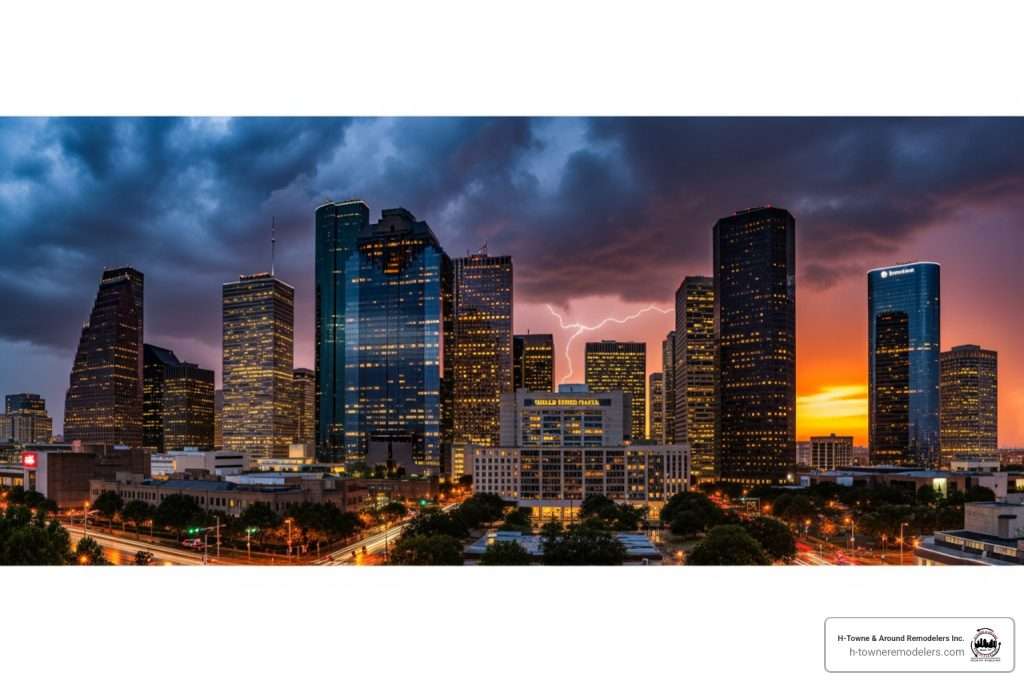 dont let your roof leak quick fixes for houstons stormy skies image Don't Let Your Roof Leak: Quick Fixes for Houston's Stormy Skies Houston storm damage? Get immediate emergency roof repair Houston! Learn 4 steps, find trusted pros, and navigate insurance claims. emergency roof repair Houston