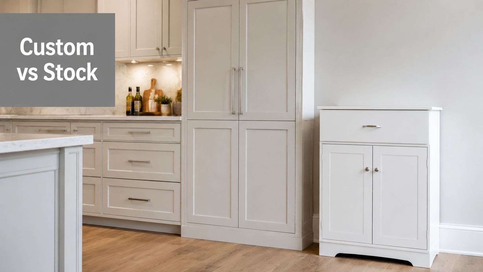 custom cabinet makers houston tx kitchen cabinets Custom Cabinet Makers Houston Tx: Houston's Best Custom You're probably in one of two places right now. Either you're staring at a kitchen or bathroom that still functions, but fights you every day, or you're planning a larger remodel and realizing cabinets affect almost everything: layout, storage, appearance, schedule, and budget. A modern kitchen interior showing the clear design differences between high-end custom built-in cabinetry and stock furniture.