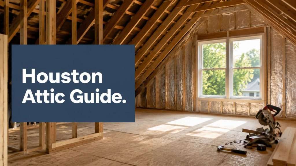 attic conversion houston attic renovation Attic Conversion Houston: The Complete Homeowner Guide A Houston homeowner usually starts with the same discovery: the attic is large enough to matter, but too hot, dusty, and awkward to use. Maybe it sits above a ranch in Memorial, a brick home in Oak Forest, or a two-story house in Pearland. The question isn't whether drywall and flooring can make the space look finished. question is whether an attic conversion in Houston is the smartest way to gain living area after structure, moisture, stairs, permits, HVAC, resale, and insurance are all accounted for. attic conversion houston attic renovation Attic Conversion Houston: The Complete Homeowner Guide A Houston homeowner usually starts with the same discovery: the attic is large enough to matter, but too hot, dusty, and awkward to use. Maybe it sits above a ranch in Memorial, a brick home in Oak Forest, or a two-story house in Pearland. The question isn't whether drywall and flooring can make the space look finished. question is whether an attic conversion in Houston is the smartest way to gain living area after structure, moisture, stairs, permits, HVAC, resale, and insurance are all accounted for.
