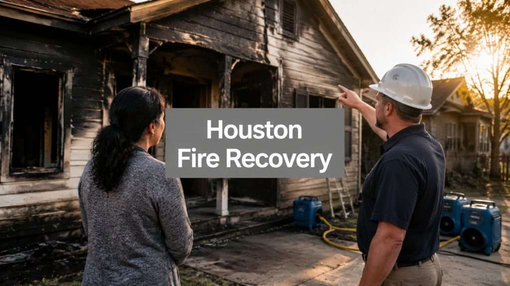 fire damage restoration houston property inspection Fire Damage Restoration Houston: A Recovery Guide At dawn, a homeowner in the Heights steps toward a bungalow that looked ordinary the night before. Now the windows are black, soot stains run across the siding, and smoke is still leaking from the eaves. The fire department has left, but the emergency hasn't. Firefighting water is moving through the floors, wet insulation is holding odor, and the next Houston storm could turn an already serious loss into a larger rebuild. fire damage restoration houston property inspection Fire Damage Restoration Houston: A Recovery Guide At dawn, a homeowner in the Heights steps toward a bungalow that looked ordinary the night before. Now the windows are black, soot stains run across the siding, and smoke is still leaking from the eaves. The fire department has left, but the emergency hasn't. Firefighting water is moving through the floors, wet insulation is holding odor, and the next Houston storm could turn an already serious loss into a larger rebuild.
